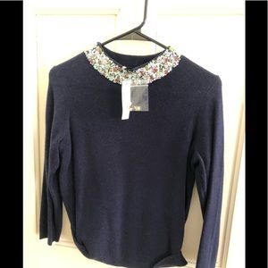 Jcrew sweater with sequins collar